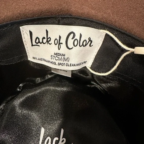 Juno Boater Brown 100% Australian Wool Hat w/Light Velour Trim by Lack of Color - Picture 8 of 9